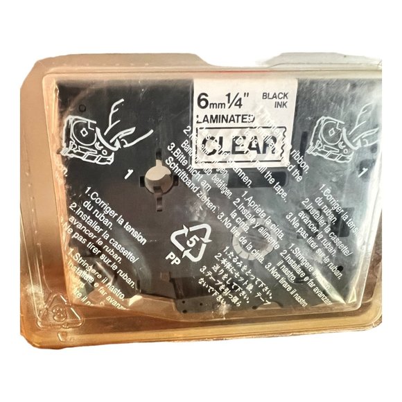 Brother P-Touch TZ Black Ink Laminated White Tape 1/4" X 26.2 ft TZ111 - Picture 3 of 4